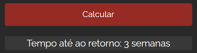 Imagem demonstrativa da calculadora do tempo até ao retorno do investimento em vídeo.